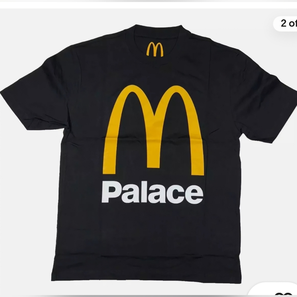 Palace McDonald's  Black Tee Shirt SIZE Large (NEW)